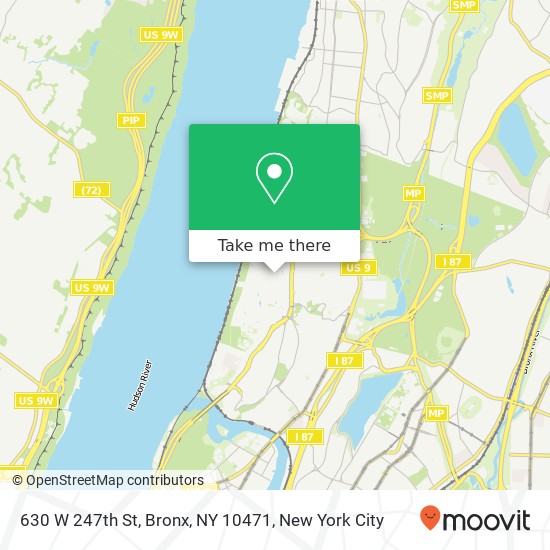 Mapa de 630 W 247th St, Bronx, NY 10471