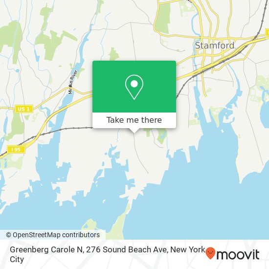 Greenberg Carole N, 276 Sound Beach Ave map