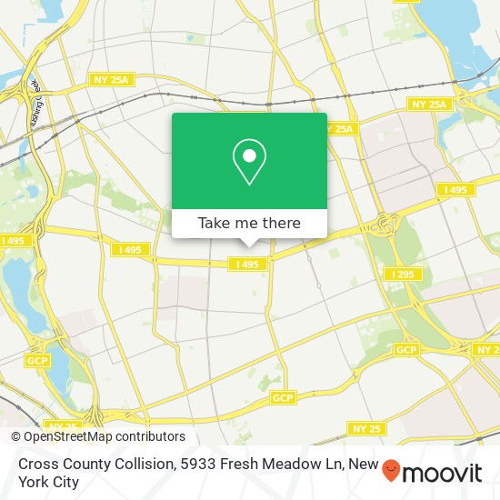 Cross County Collision, 5933 Fresh Meadow Ln map