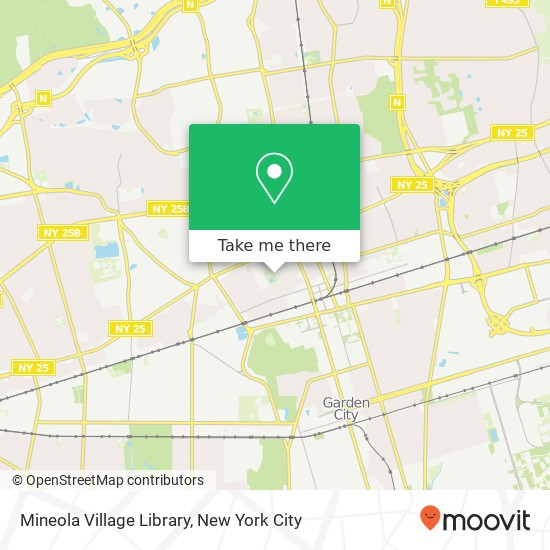 Mineola Village Library map