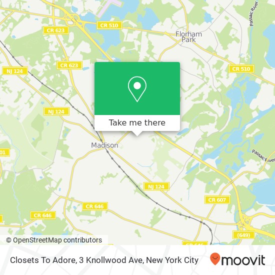 Closets To Adore, 3 Knollwood Ave map