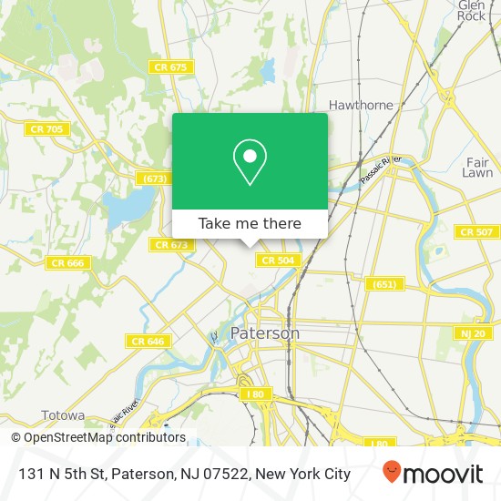 Mapa de 131 N 5th St, Paterson, NJ 07522