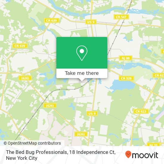 The Bed Bug Professionals, 18 Independence Ct map