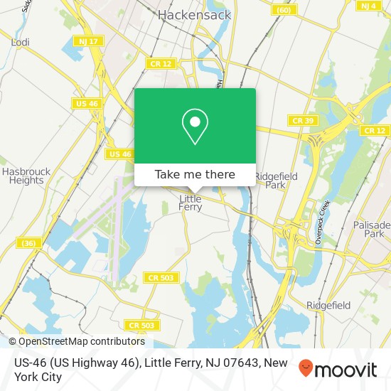 Mapa de US-46 (US Highway 46), Little Ferry, NJ 07643