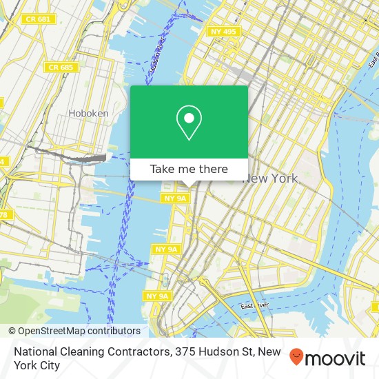 Mapa de National Cleaning Contractors, 375 Hudson St