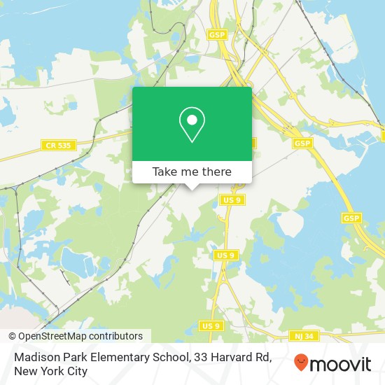 Mapa de Madison Park Elementary School, 33 Harvard Rd