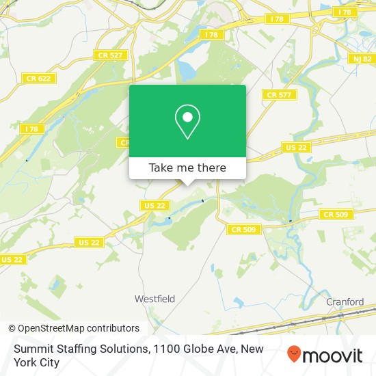 Mapa de Summit Staffing Solutions, 1100 Globe Ave