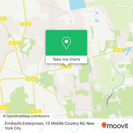 Mapa de Emikechi Enterprises, 10 Middle Country Rd