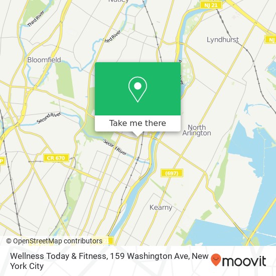 Mapa de Wellness Today & Fitness, 159 Washington Ave