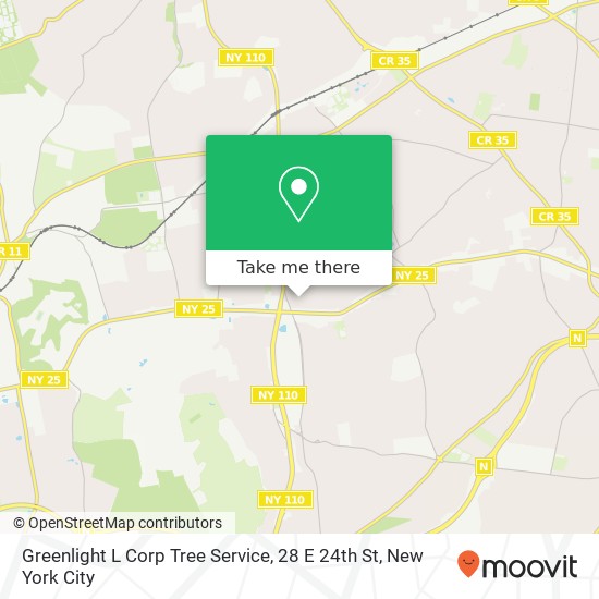 Mapa de Greenlight L Corp Tree Service, 28 E 24th St