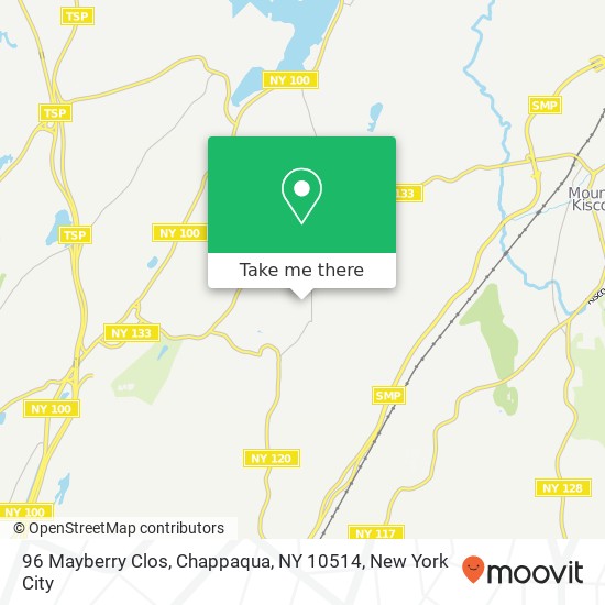Mapa de 96 Mayberry Clos, Chappaqua, NY 10514