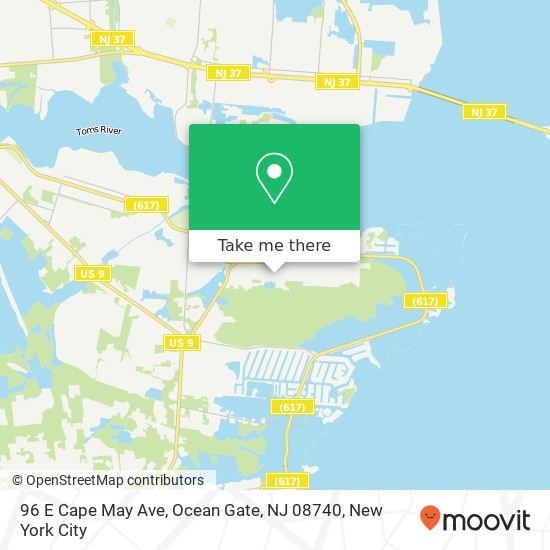 96 E Cape May Ave, Ocean Gate, NJ 08740 map