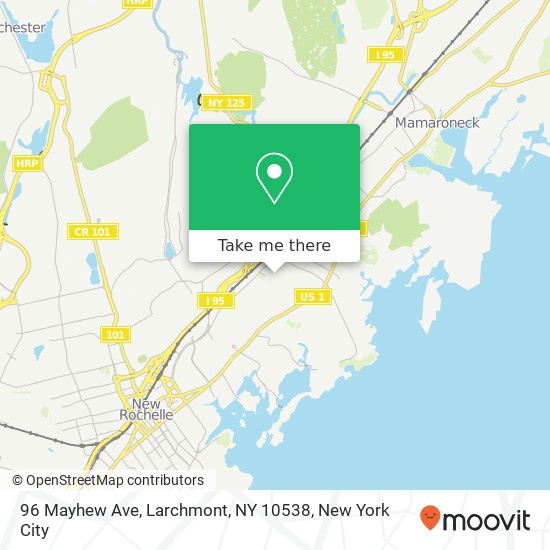 Mapa de 96 Mayhew Ave, Larchmont, NY 10538