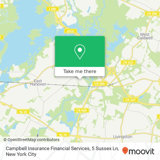 Campbell Insurance Financial Services, 5 Sussex Ln map