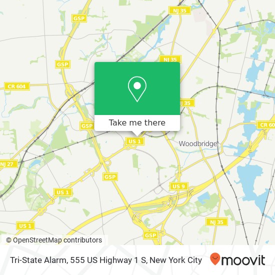 Tri-State Alarm, 555 US Highway 1 S map