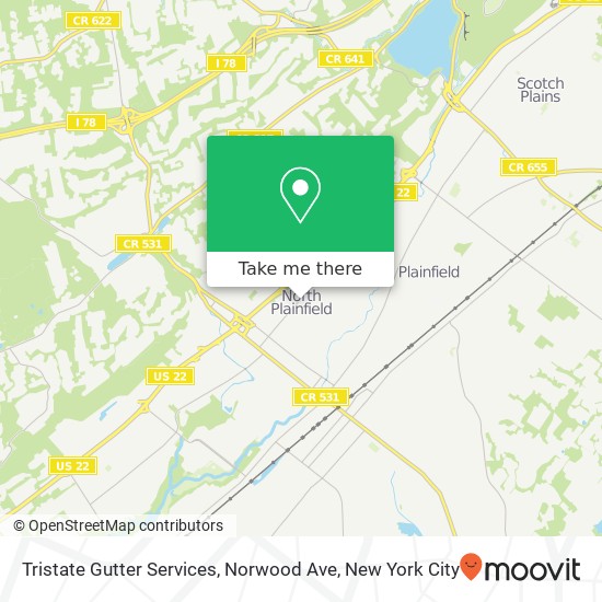 Mapa de Tristate Gutter Services, Norwood Ave