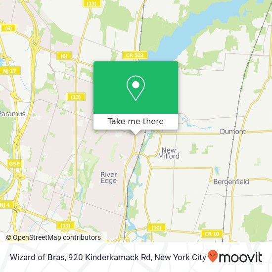 Wizard of Bras, 920 Kinderkamack Rd map