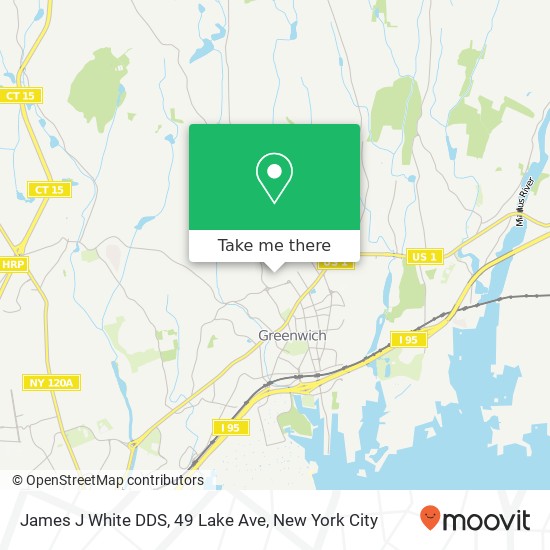 Mapa de James J White DDS, 49 Lake Ave