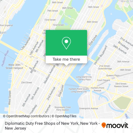 Diplomatic Duty Free Shops of New York map