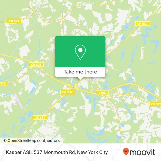 Kasper ASL, 537 Monmouth Rd map