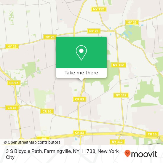 3 S Bicycle Path, Farmingville, NY 11738 map