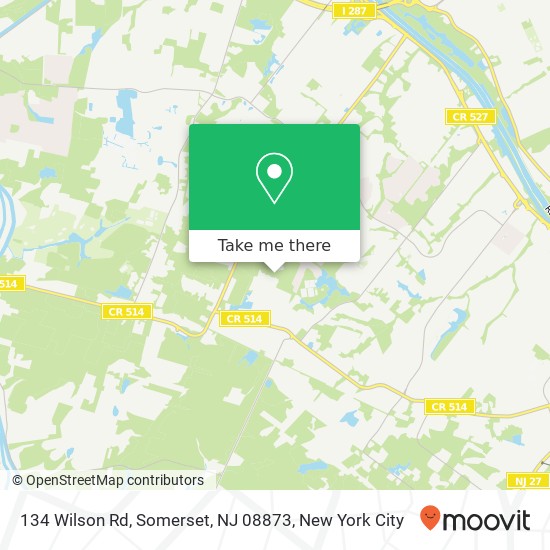 Mapa de 134 Wilson Rd, Somerset, NJ 08873