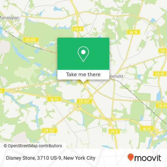 Mapa de Disney Store, 3710 US-9