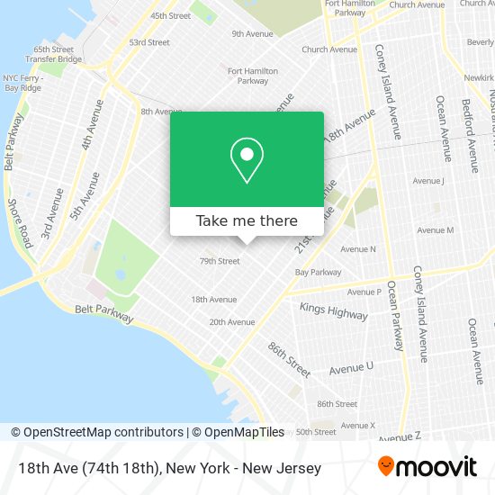 Mapa de 18th Ave (74th 18th)