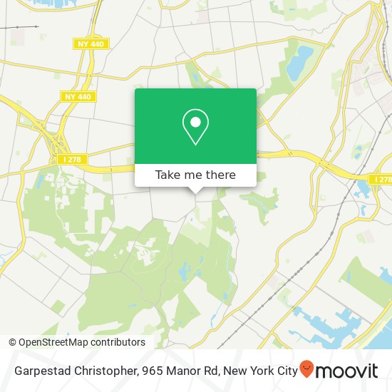 Mapa de Garpestad Christopher, 965 Manor Rd
