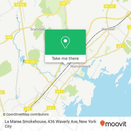 Mapa de La Maree Smokehouse, 436 Waverly Ave