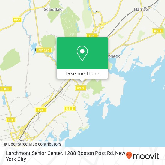Mapa de Larchmont Senior Center, 1288 Boston Post Rd