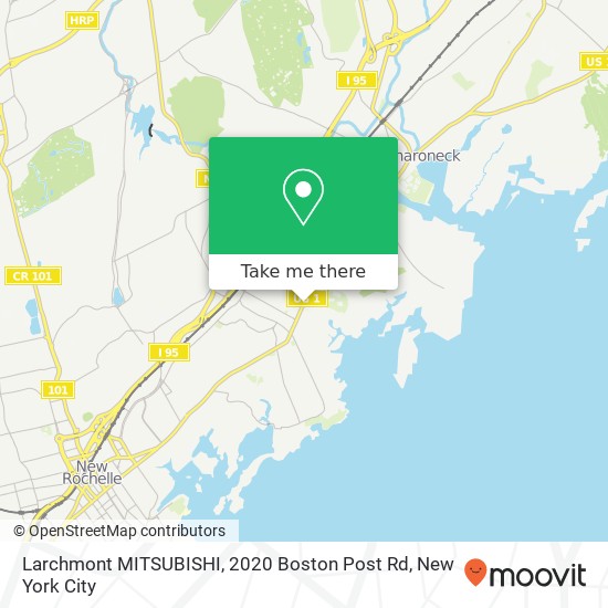 Larchmont MITSUBISHI, 2020 Boston Post Rd map