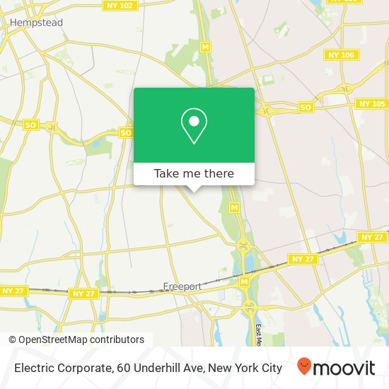 Mapa de Electric Corporate, 60 Underhill Ave