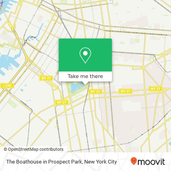 The Boathouse in Prospect Park map