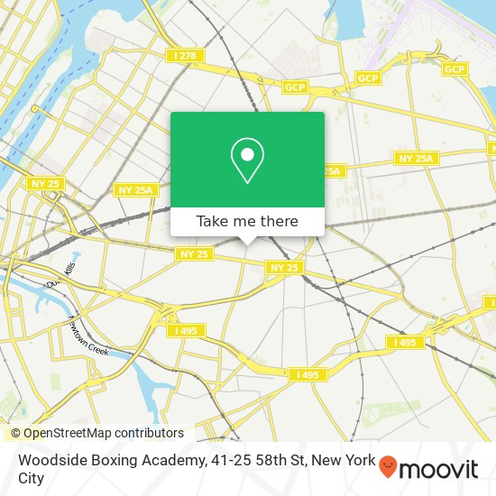 Mapa de Woodside Boxing Academy, 41-25 58th St