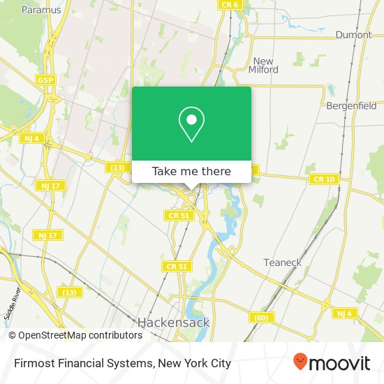 Mapa de Firmost Financial Systems, 111 Kinderkamack Rd