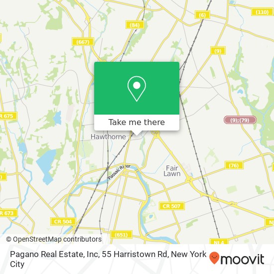 Mapa de Pagano Real Estate, Inc, 55 Harristown Rd