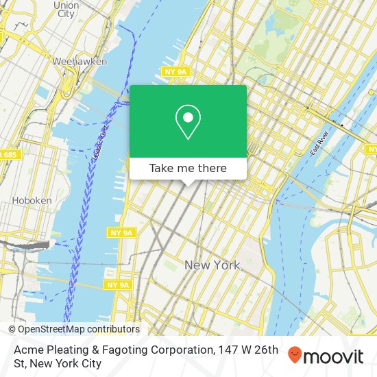 Acme Pleating & Fagoting Corporation, 147 W 26th St map