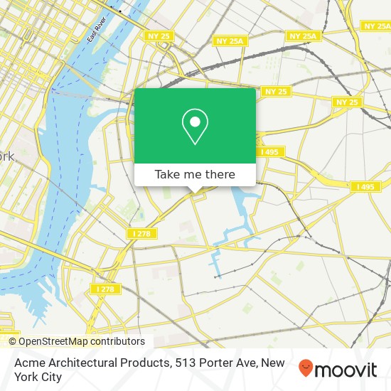 Mapa de Acme Architectural Products, 513 Porter Ave