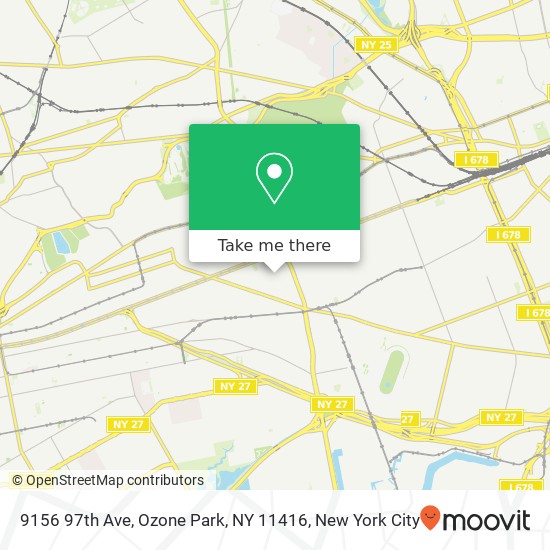 Mapa de 9156 97th Ave, Ozone Park, NY 11416