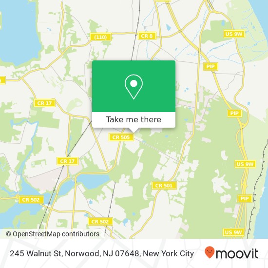 Mapa de 245 Walnut St, Norwood, NJ 07648