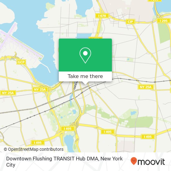 Downtown Flushing TRANSIT Hub DMA map