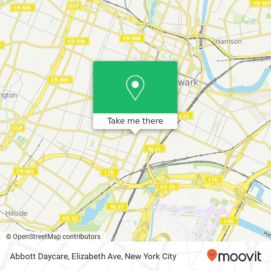 Mapa de Abbott Daycare, Elizabeth Ave