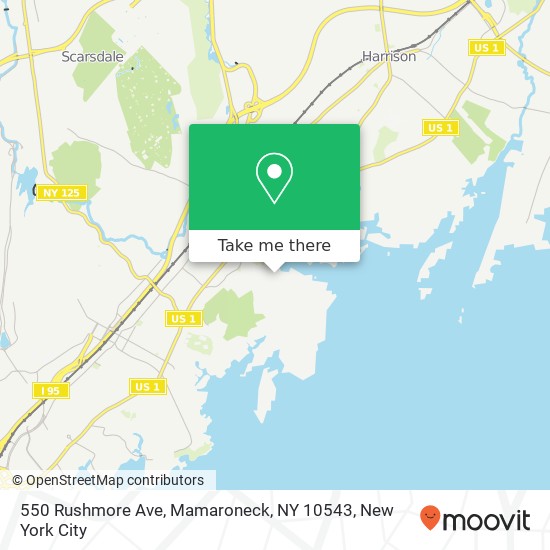 Mapa de 550 Rushmore Ave, Mamaroneck, NY 10543
