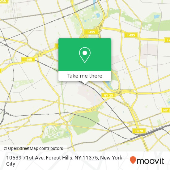 10539 71st Ave, Forest Hills, NY 11375 map