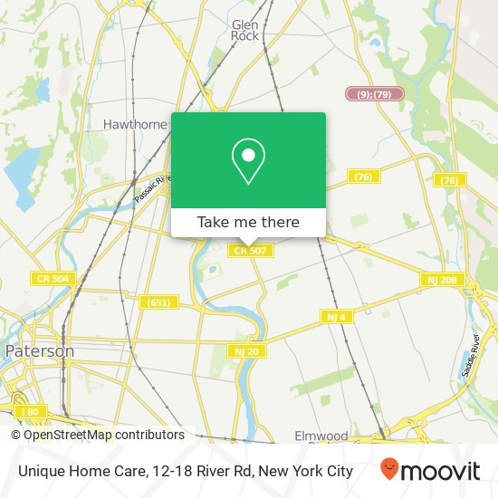 Unique Home Care, 12-18 River Rd map