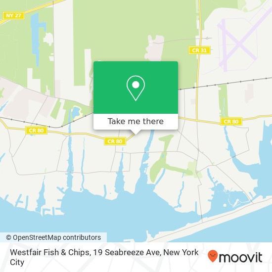 Mapa de Westfair Fish & Chips, 19 Seabreeze Ave
