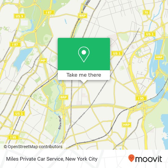 Miles Private Car Service map