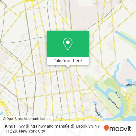 Kings Hwy (kings hwy and mansfield), Brooklyn, NY 11229 map