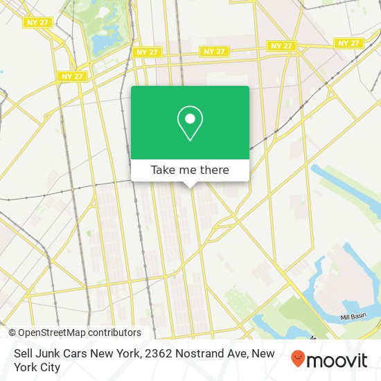 Sell Junk Cars New York, 2362 Nostrand Ave map